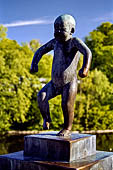 Oslo, Norway. Vigeland Park. The so-called  angry baby is  perhaps the park's most famous work, after the monolith. 